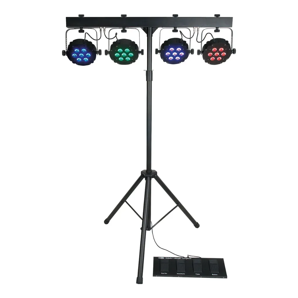 T-Bar Discolichten - 4 PAR-spots met DMX