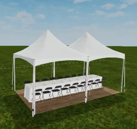 Vouwtent 3x6m - Wit 