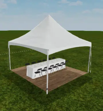 Vouwtent 4x4m - Zandkleurig